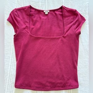 Garage Fuchsia Square Neck Tee
